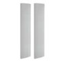 Pack of 2 Upholstered Wall-Mounted Headboard Panels in Grey Velvet - Alisha