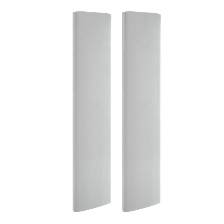 Pack of 2 Upholstered Wall-Mounted Headboard Panels in Grey Velvet - Alisha