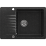 Compact 1 Bowl Black Granite Composite Kitchen Sink & Waste - 715 x 500mm - Alice