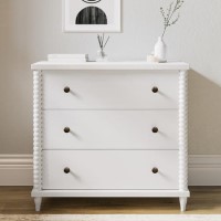 White Bobbin Chest of 3 Drawers - Alma White Bobbin Chest of 3 Drawers - Alma