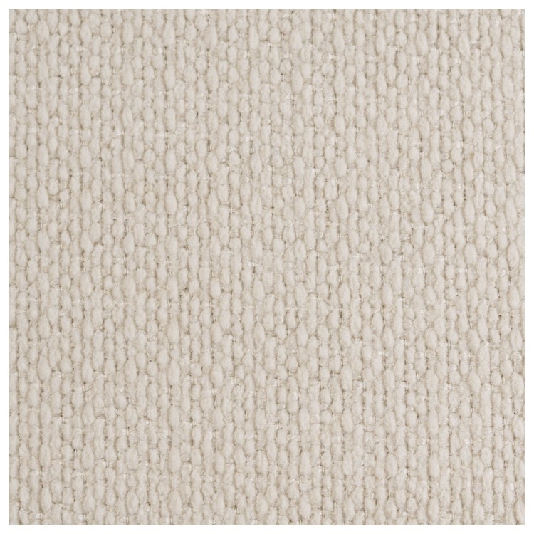 Cream Upholstered Double Ottoman Bed with Curved Headboard - Adelyn