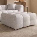 ALS002 Large Cream Boucle Footstool - Alessia