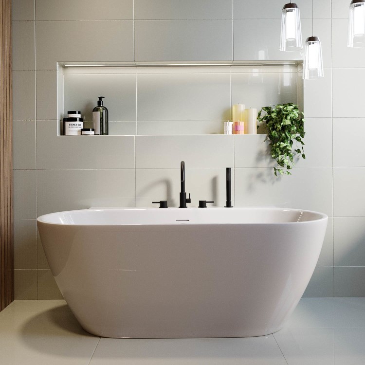 ALMOST PERFECT - Freestanding Double Ended Back to Wall Bath 1500 x 770mm - Alto