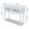 Grey Mirrored Boho Dressing Table with 2 Drawers - Alexis