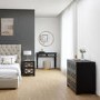 Black Mirrored Boho Chest of 3 Drawers - Alexis