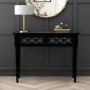 Black Mirrored Boho Dressing Table with 2 Drawers - Alexis