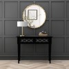 Black Mirrored Boho Dressing Table with 2 Drawers - Alexis