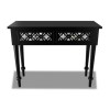 Black Mirrored Boho Dressing Table with 2 Drawers - Alexis