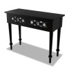 Black Mirrored Boho Dressing Table with 2 Drawers - Alexis