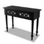 Black Mirrored Boho Dressing Table with 2 Drawers - Alexis