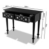 Black Mirrored Boho Dressing Table with 2 Drawers - Alexis