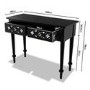 Black Mirrored Boho Dressing Table with 2 Drawers - Alexis