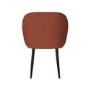 Set of 4 Burnt Orange Boucle Dining Chairs with Arms - Ally