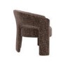Brown Boucle Modern Curved Accent Chair - Azalea