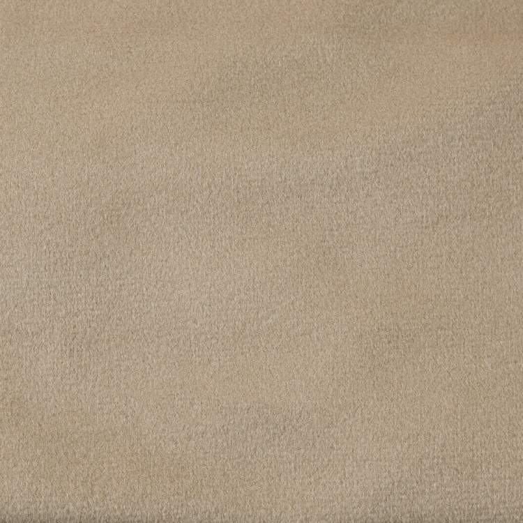 Beige Velvet Modern Curved Accent Chair - Azalea