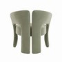 Sage Green Velvet Modern Curved Accent Chair - Azalea