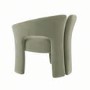 Sage Green Velvet Modern Curved Accent Chair - Azalea