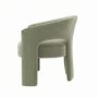 Sage Green Velvet Modern Curved Accent Chair - Azalea