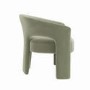 Sage Green Velvet Modern Curved Accent Chair - Azalea