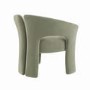 Sage Green Velvet Modern Curved Accent Chair - Azalea