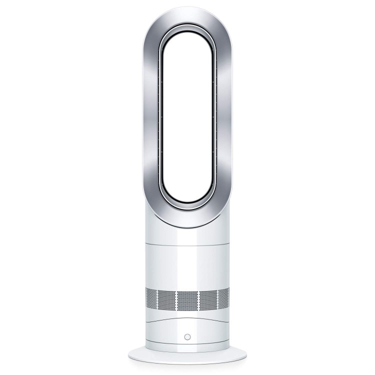Refurbished Dyson AM09 Hot and Cool Fan - White and Silver