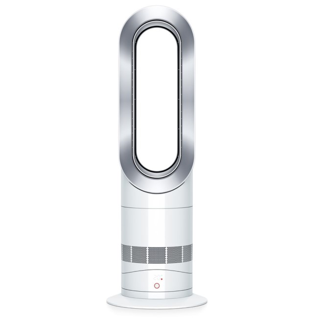 Dyson AM09 Hot+Cool Jet Focus Fan Heater and Cooling Fan - White and Nickel with 2 Year Warranty