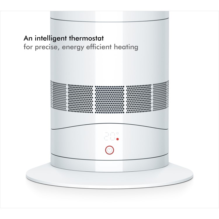 GRADE A2 - Dyson AM09 Hot and Cool Fan - White and Nickel Newest Model TurboJet with 2 year warranty