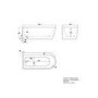 GRADE A1 - Freestanding Single Ended Left Hand Fluted Corner Bath 1650 x 800mm - Amaro
