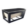 GRADE A1 - Matt Black Freestanding Single Ended Right Hand Corner Bath 1650 x 800mm - Amaro