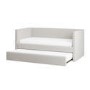 Cream Fabric Single Day Bed with Trundle - Amie