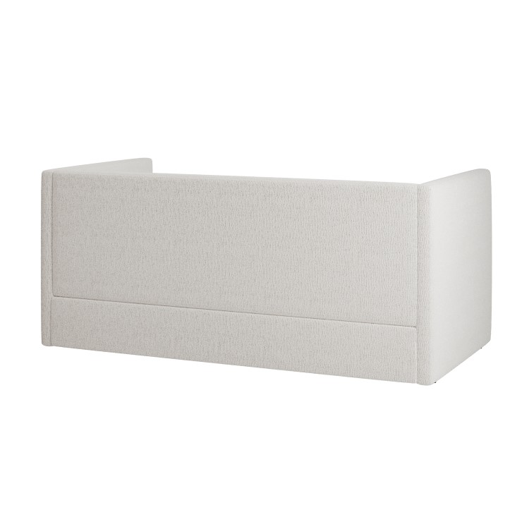 Cream Fabric Single Day Bed with Trundle - Amie