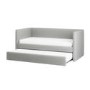 Light Grey Fabric Single Day Bed with Trundle - Amie