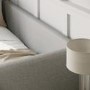 Light Grey Fabric Single Day Bed with Trundle - Amie