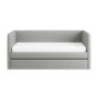 Light Grey Fabric Single Day Bed with Trundle - Amie