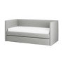 Light Grey Fabric Single Day Bed with Trundle - Amie
