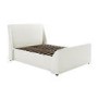 Cream Upholstered Double Side-Lift Ottoman Bed - Amelia