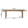 Extra Large Rustic Oak Dining Table - 240cm - Seats 10 - 12 - Mia