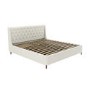 Cream Fabric Super King Ottoman Bed with Legs - Amara