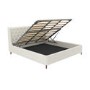 Cream Upholstered Super King Ottoman Bed with Legs - Amara