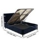 Navy Velvet King Size Ottoman Bed With Legs - Amara