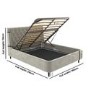 Beige Velvet King Size Ottoman Bed With Legs - Amara