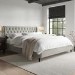 Beige Velvet Super King Ottoman Bed With Legs - Amara