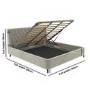 Beige Velvet Super King Ottoman Bed With Legs - Amara