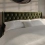 Olive Green Velvet Super King Ottoman Bed With Legs - Amara