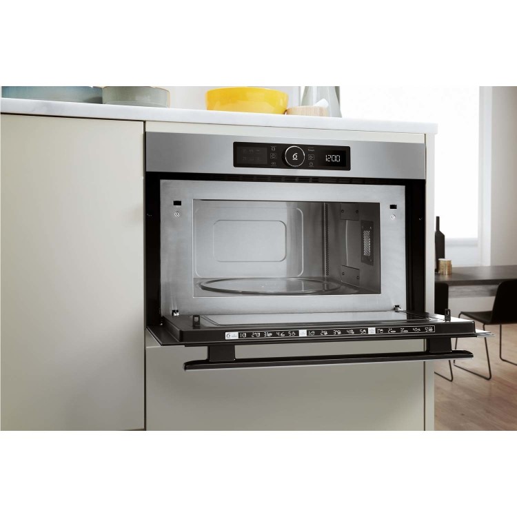 Whirlpool AMW730IX Absolute 31 Litre Built-In Microwave And Grill - Stainless Steel