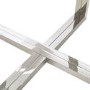 Small Round Glass Dining Table with Chrome Legs - Seats 4 - Alana Boutique