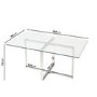 Rectangle Glass Top Dining Table - Seats 6 - Alana Boutique