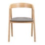 Solid Oak Carver Dining Chair with Grey Woven Seat - Anders