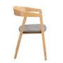 Solid Oak Carver Dining Chair with Grey Woven Seat - Anders