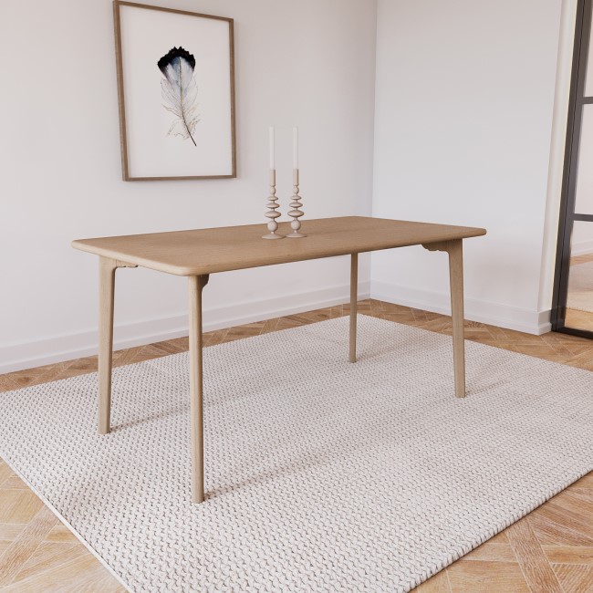 Large Oak Modern  Dining Table - Seats 4 - Anders